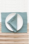 Light Dusty Blue Linen Cloth Napkins