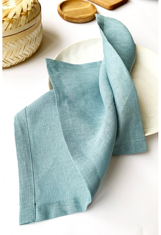 Light Dusty Blue Linen Cloth Linen napkins