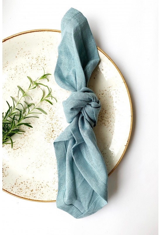 Light Dusty Blue Linen Cloth Linen napkins