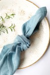 Light Dusty Blue Linen Cloth Napkins