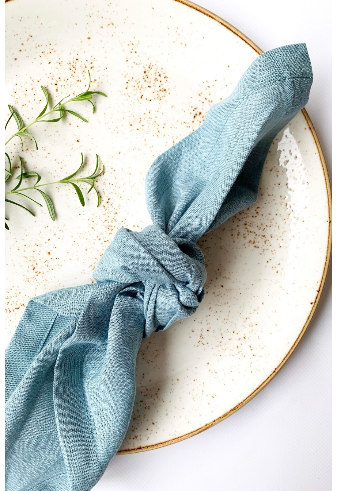 Light Dusty Blue Linen Cloth Linen napkins for Weddings, Dinner Parties