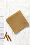 Golden brown linen cloth napkins 