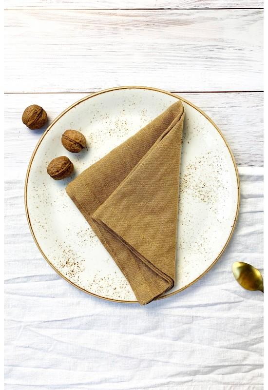 Linen napkins in Golden brown