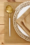 Golden brown linen cloth napkins 