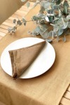 Golden brown linen cloth napkins 