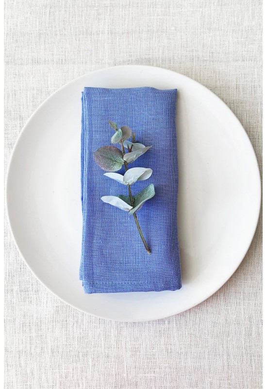 Light Sky Blue Linen Cloth Napkins