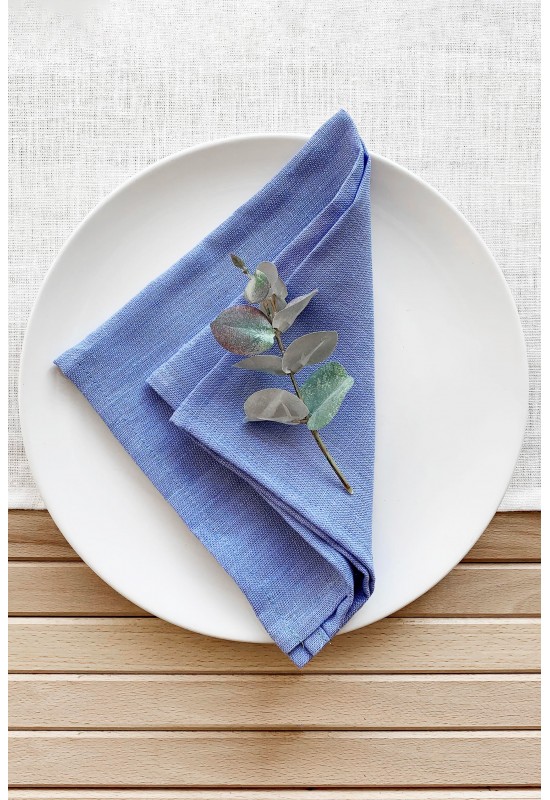 Light Sky Blue Linen Cloth Napkins