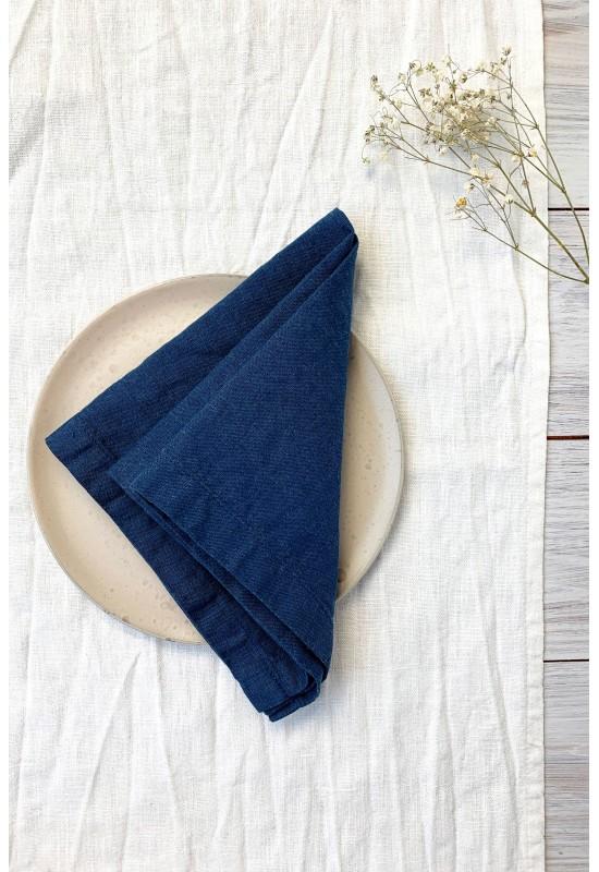 Linen napkins in Indigo blue