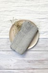 Linen Cloth Napkins in Light Gray