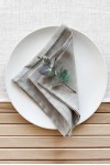 Linen Cloth Linen napkins in Light Gray