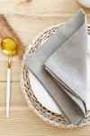 Linen Cloth Napkins in Light Gray