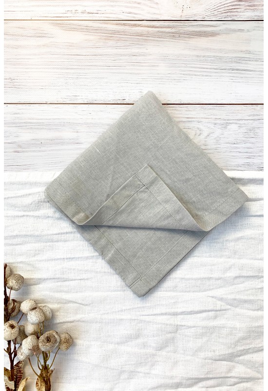 Linen Cloth Linen napkins in Light Gray