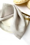 Linen Cloth Linen napkins in Light Gray