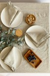 Light Gray Beige Linen Cloth Napkins