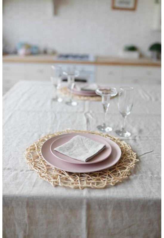Natural light gray cloth napkins Dinner Wedding