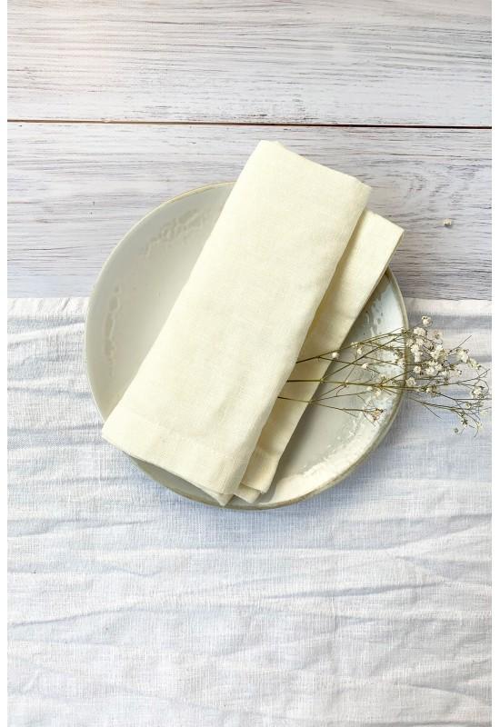 Off white linen napkins Cloth Dinner Ivory wedding