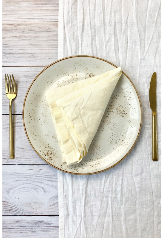 Off-White | Ivory Linen Cloth Linen napkins 