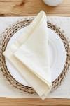 Off white linen napkins Cloth Dinner Ivory wedding