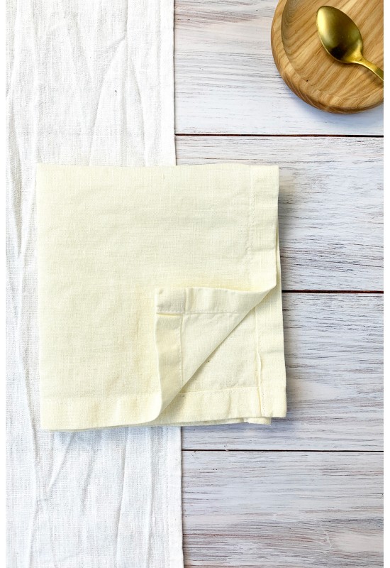 Off-White | Ivory Linen Cloth Linen napkins 