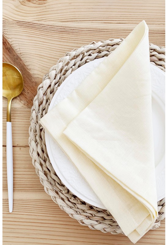 Off-White | Ivory Linen Cloth Linen napkins 