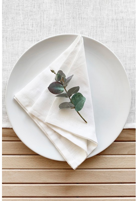 White Linen Cloth napkins