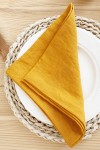 Mustard Yellow | Amber Linen Cloth Napkins 