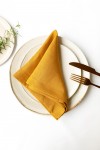 Mustard Yellow | Amber Linen Cloth Napkins 