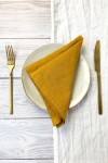 Mustard Yellow | Amber Linen Cloth Napkins 