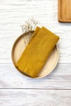 Mustard Yellow | Amber Linen Cloth Napkins 