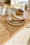 Golden Brown Linen Cloth Table Placemats 