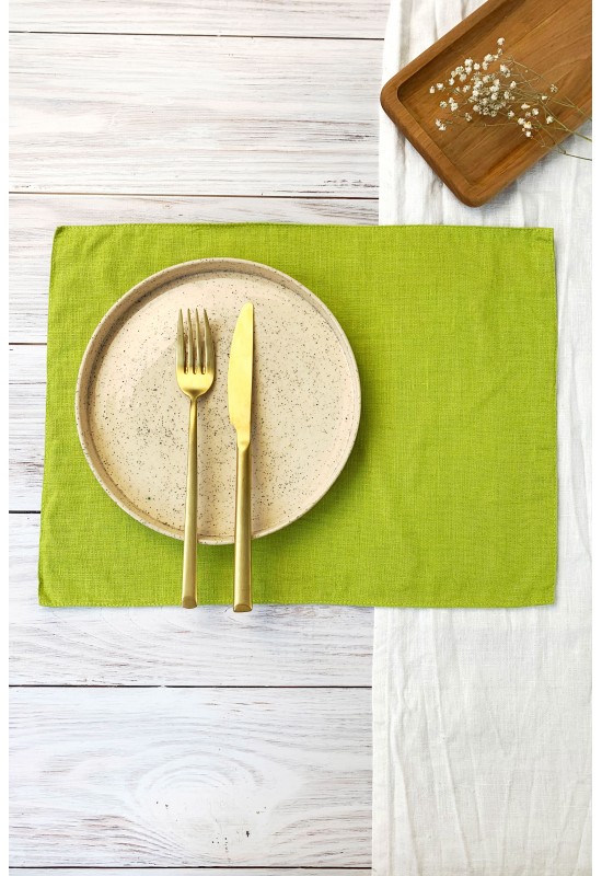  Linen Table Placemats | Various Colors, Sizes 