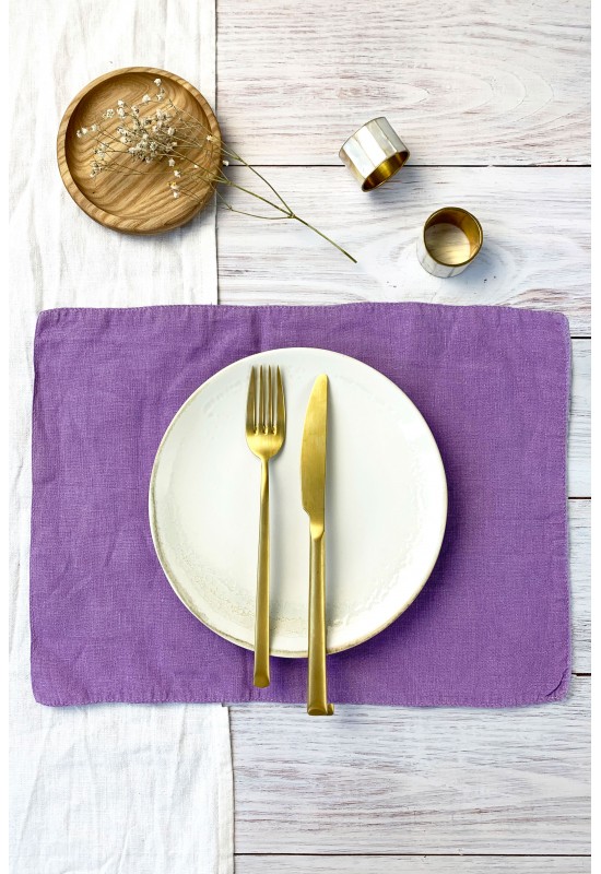  Linen Table Placemats | Various Colors, Sizes 