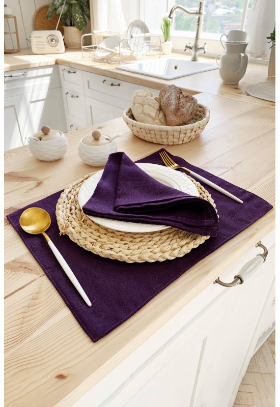  Linen Table Placemats | Various Colors, Sizes 