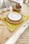 Chartreuse Yellow Linen Cloth Table Placemats