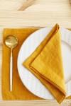 Cloth linen placemats mustard yellow lunch dinner 