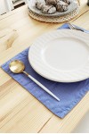 Light Sky Blue Linen Cloth Table Placemats