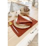 Linen table placemats in Terracotta (Burnt orange)