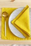 Yellow Linen Cloth Table Placemats