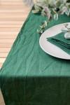 linen table runner dark green emerald wedding long