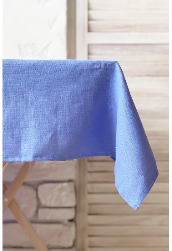 Light - Sky Blue Linen Tablecloth