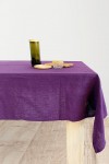 Deep Purple | Violet Linen Tablecloth 