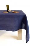 Dark Midnight Blue Linen Tablecloth