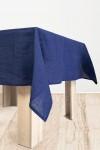 Dark Midnight Blue Linen Tablecloth