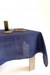 Dark Midnight Blue Linen Tablecloth