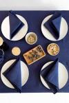 Dark Midnight Blue Linen Tablecloth