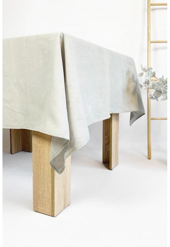 Linen tablecloth Light gray square rectangular 
