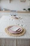 Natural Gray-Beige Linen Tablecloth