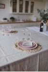 Natural Gray-Beige Linen Tablecloth