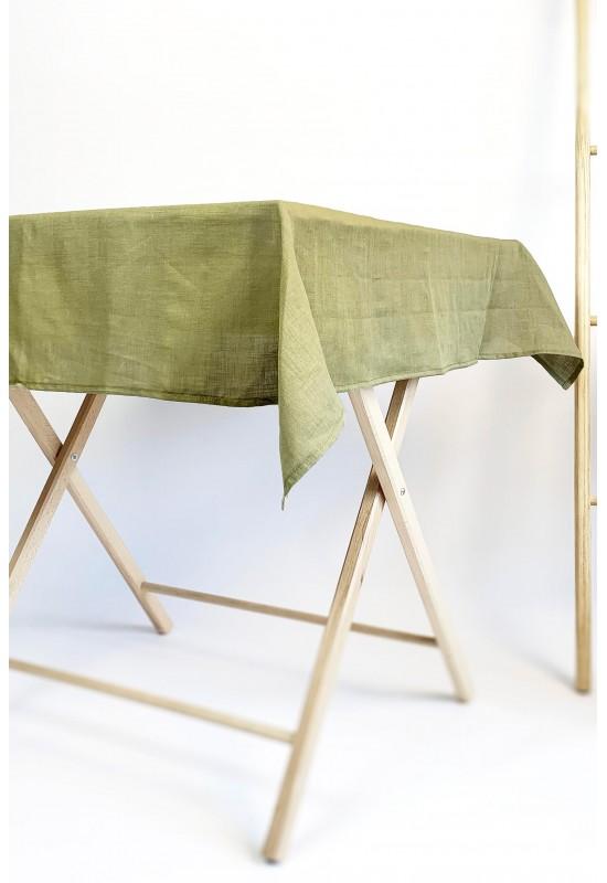 Olive linen tablecloth Rectangle Square Round large 