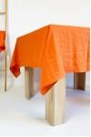 Orange Linen Tablecloth